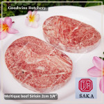 Beef Sirloin AUSTRALIA MELTIQUE wagyu alike (Striploin / New York Strip / Has Luar) frozen SAKA SLICED TERIYAKI 2-3mm (price/pack 500g)